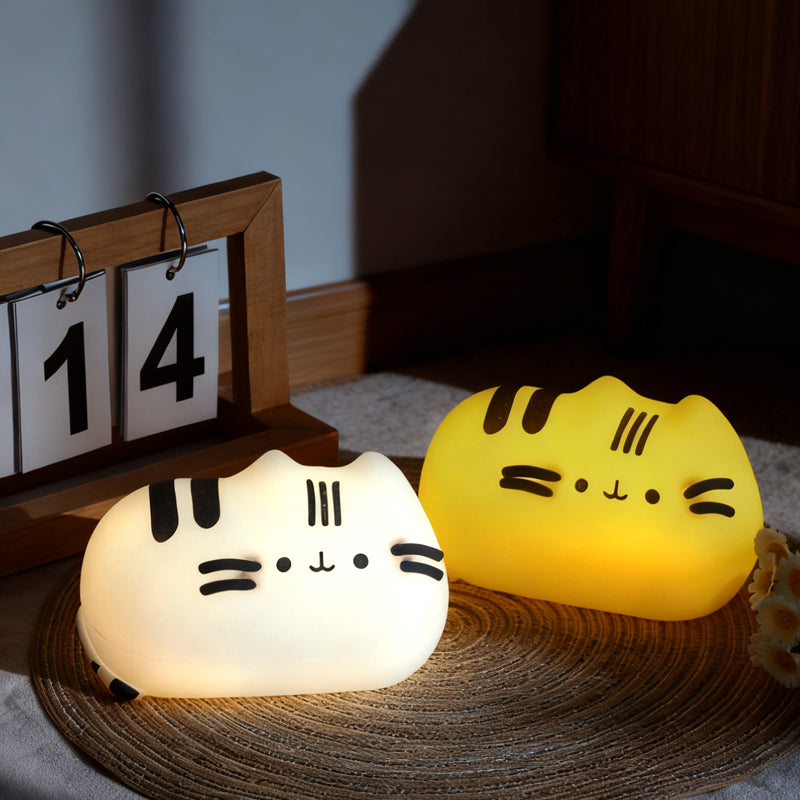 إضائة ليلية من السيليكون الناعم - قطة جالسة