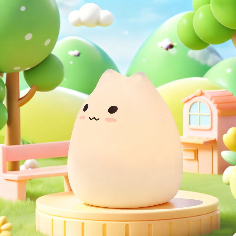 إضائة ليلية من السيليكون الناعم - قطة كيوت