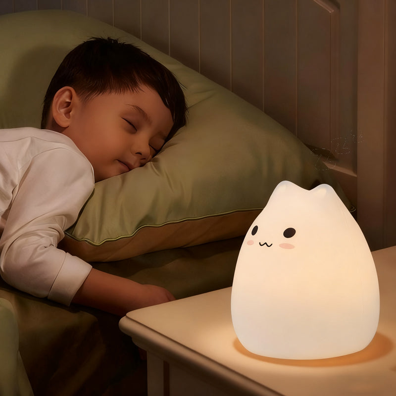 إضائة ليلية من السيليكون الناعم - قطة كيوت