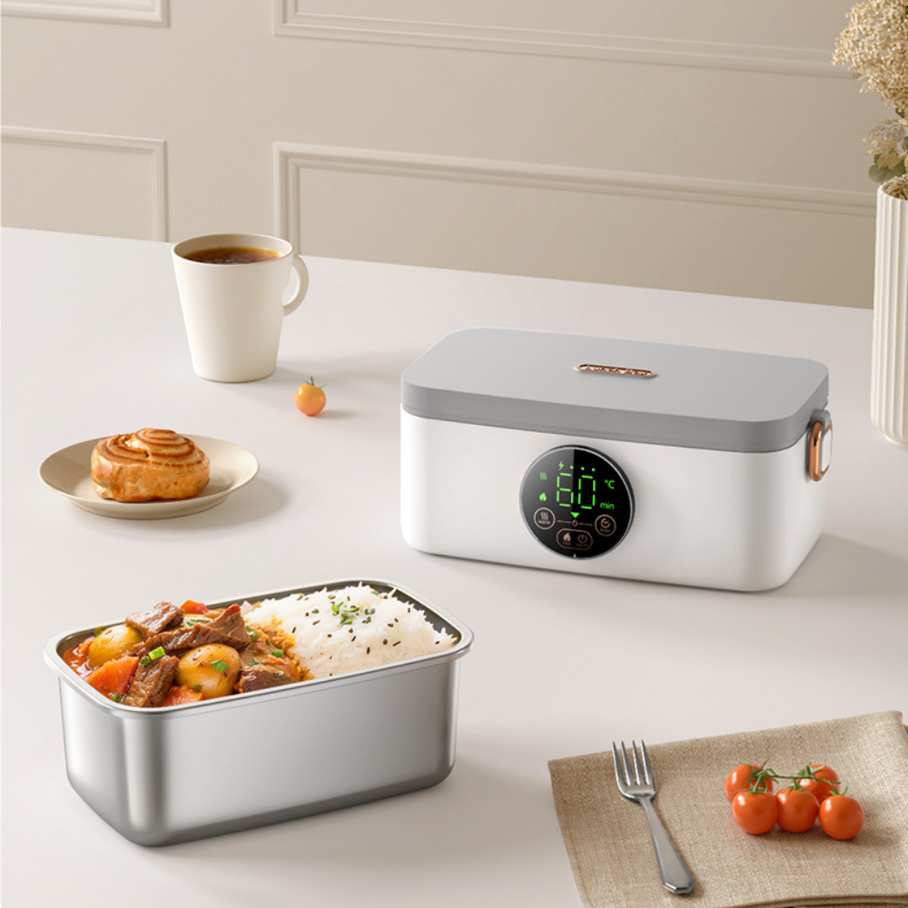 بوكس غداء - Lunch Box - قابل للشحن - 1 لتر - روز قولد