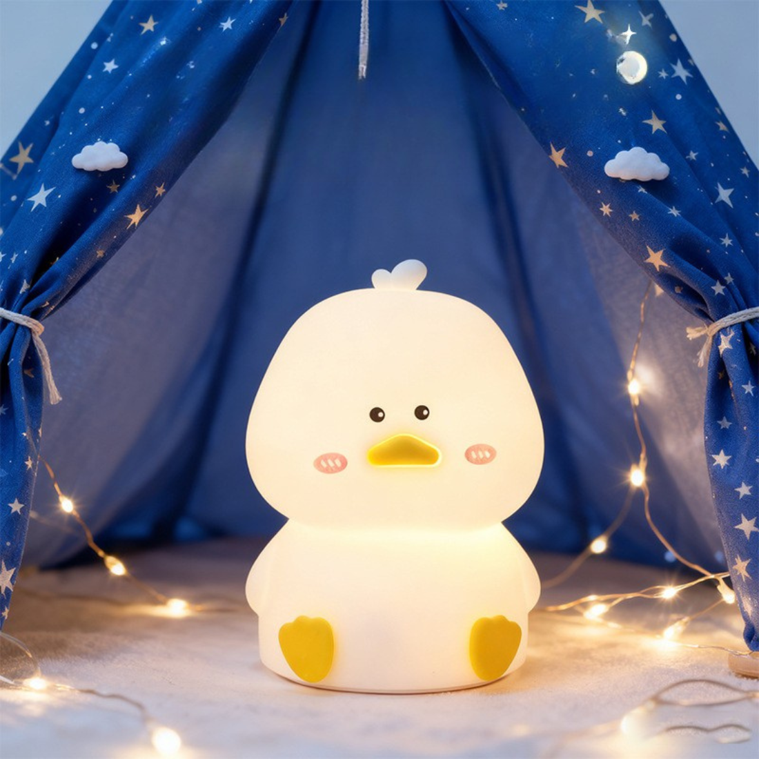 إضائة ليلية من السيليكون الناعم - البطة المندهشة