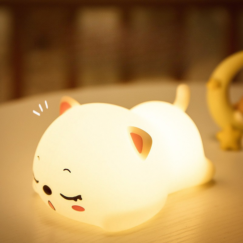 إضائة ليلية من السيليكون الناعم - قطة نائمة