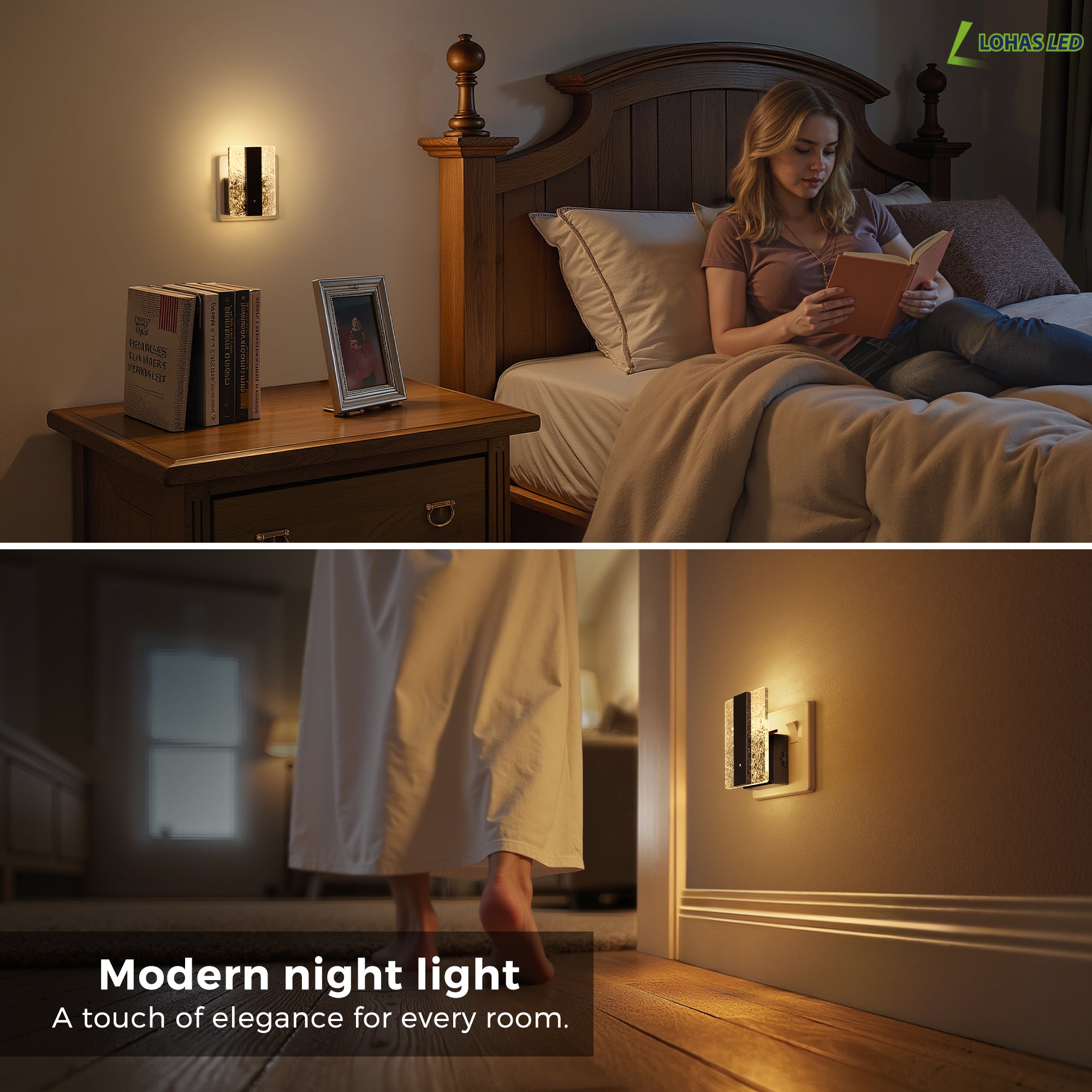 إنارة جدارية ذكية بحساس ضوء – v10035