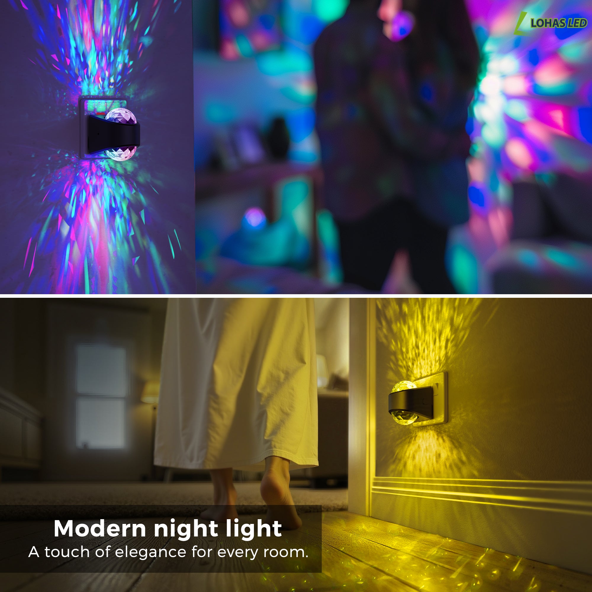 إنارة جدارية ذكية بحساس ضوء – v10038