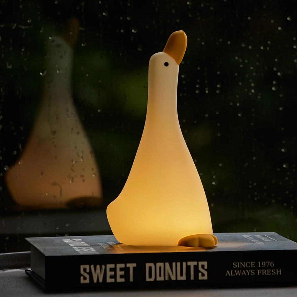 إضائة ليلية من السيليكون الناعم - بطة رافعة الرأس