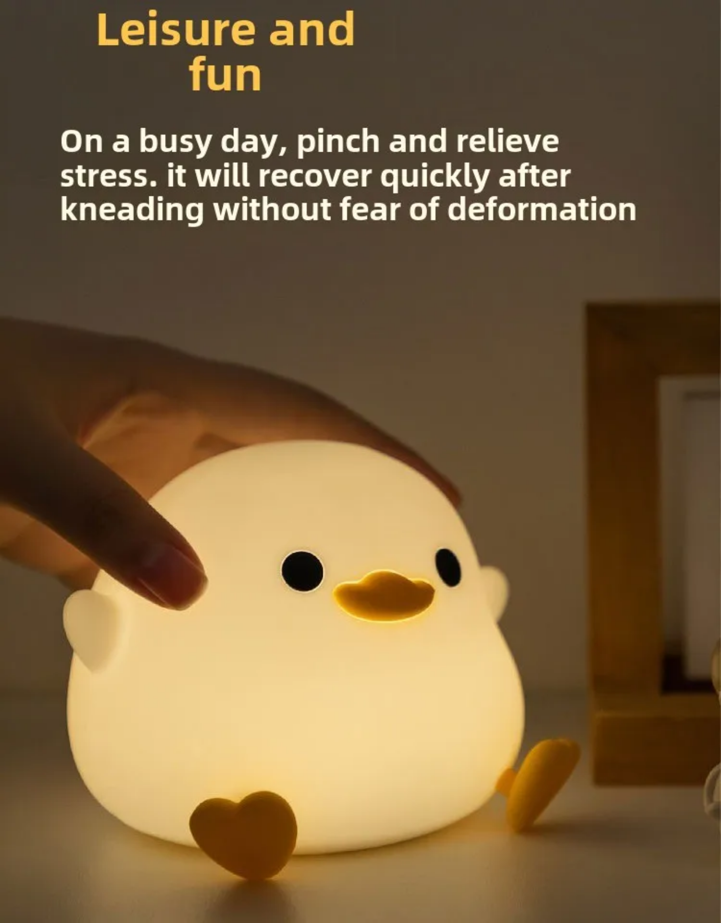 إضائة ليلية من السيليكون الناعم - بطة صغيرة