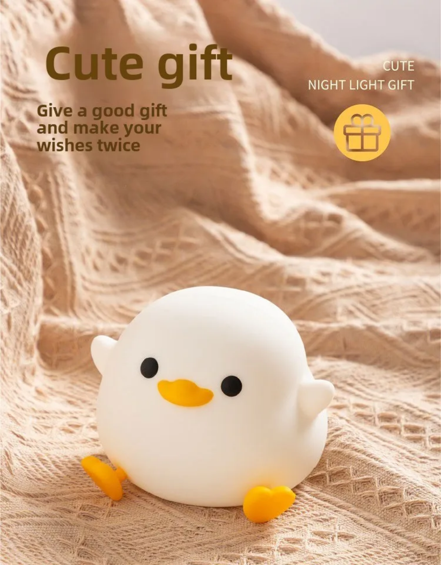 إضائة ليلية من السيليكون الناعم - بطة صغيرة