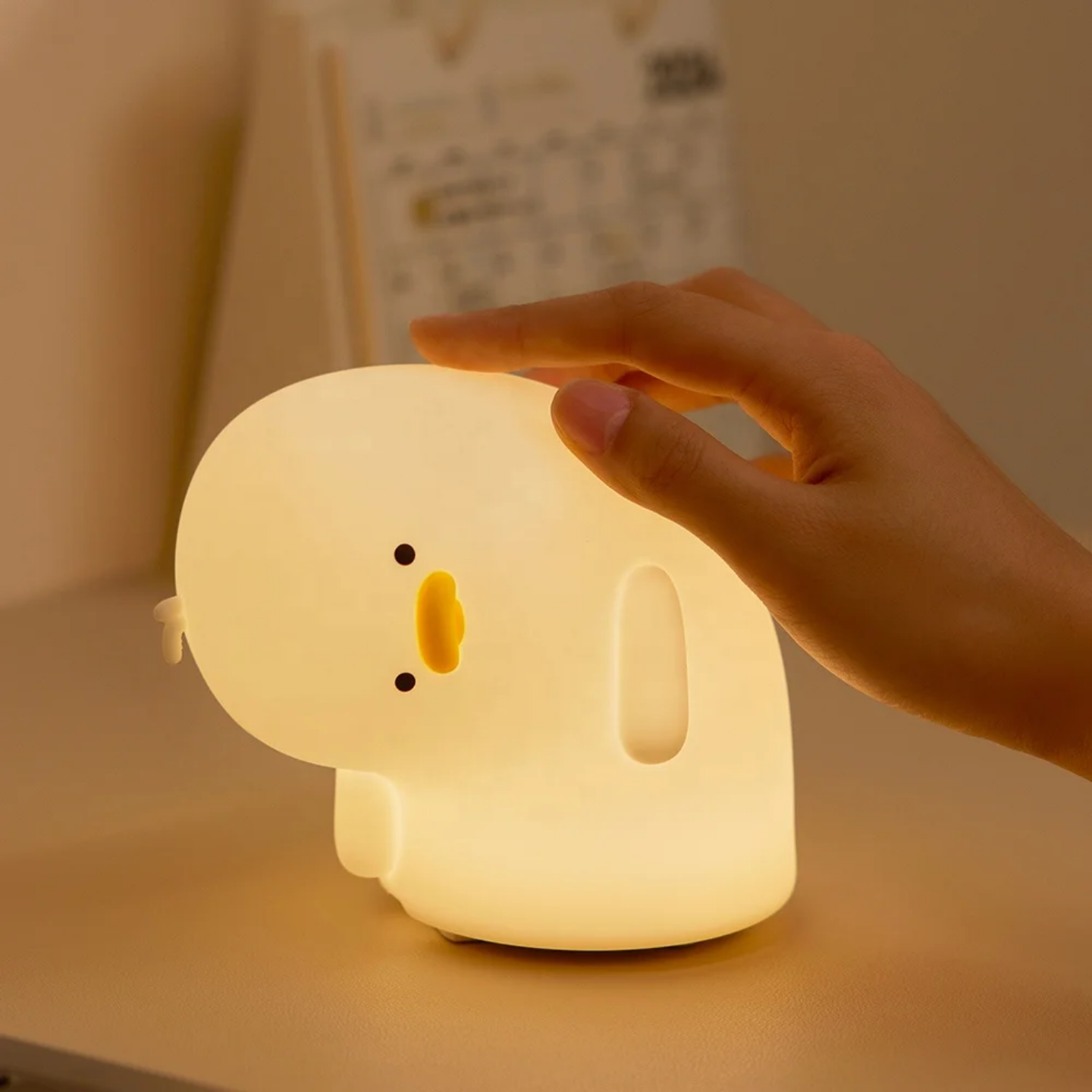 إضائة ليلية من السيليكون الناعم - بطة منحنية