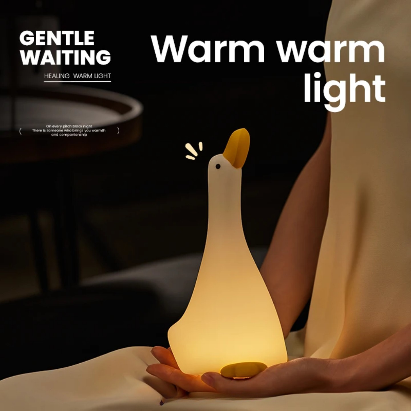 إضائة ليلية من السيليكون الناعم - بطة رافعة الرأس